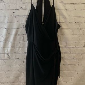 BCBG Generation Side Knot Surplice Dress in Black